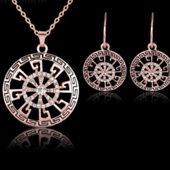 💫Rose💫Gold💫Rhinestone💫Disc💫Set💫 - Picture 4 of 5